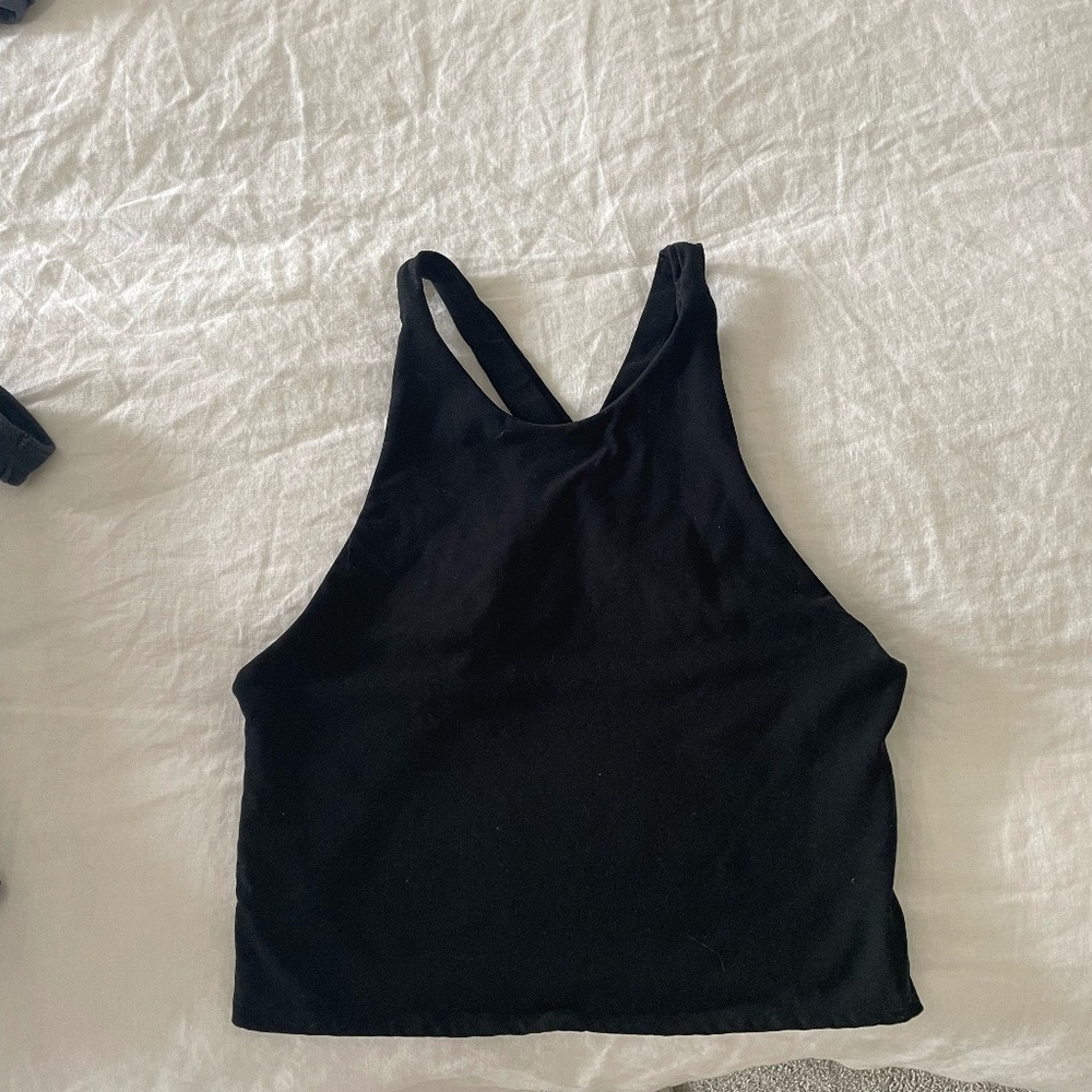 Abercrombie black racerback tank top
